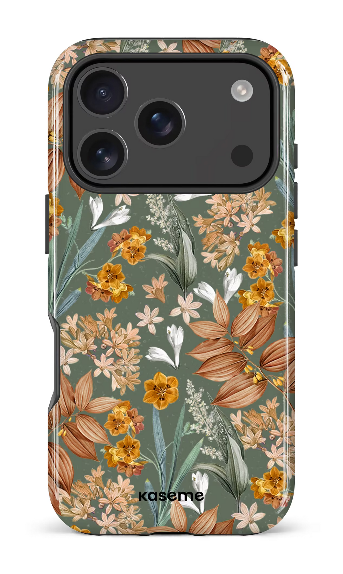 iPhone 18 Pro Impact Case Autumn Leaves Green -