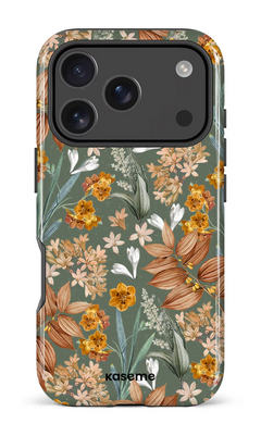 iPhone 18 Pro Impact Case Autumn Leaves Green -