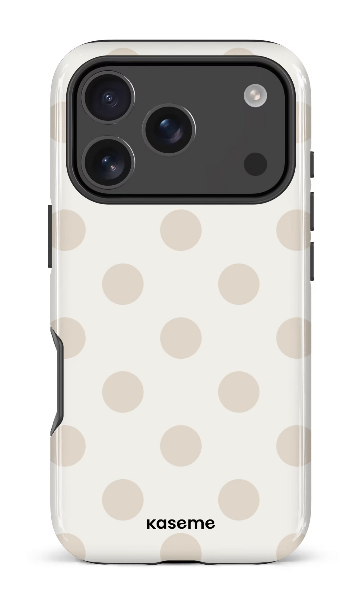 iPhone 18 Pro Impact Case Couture Beige & White -
