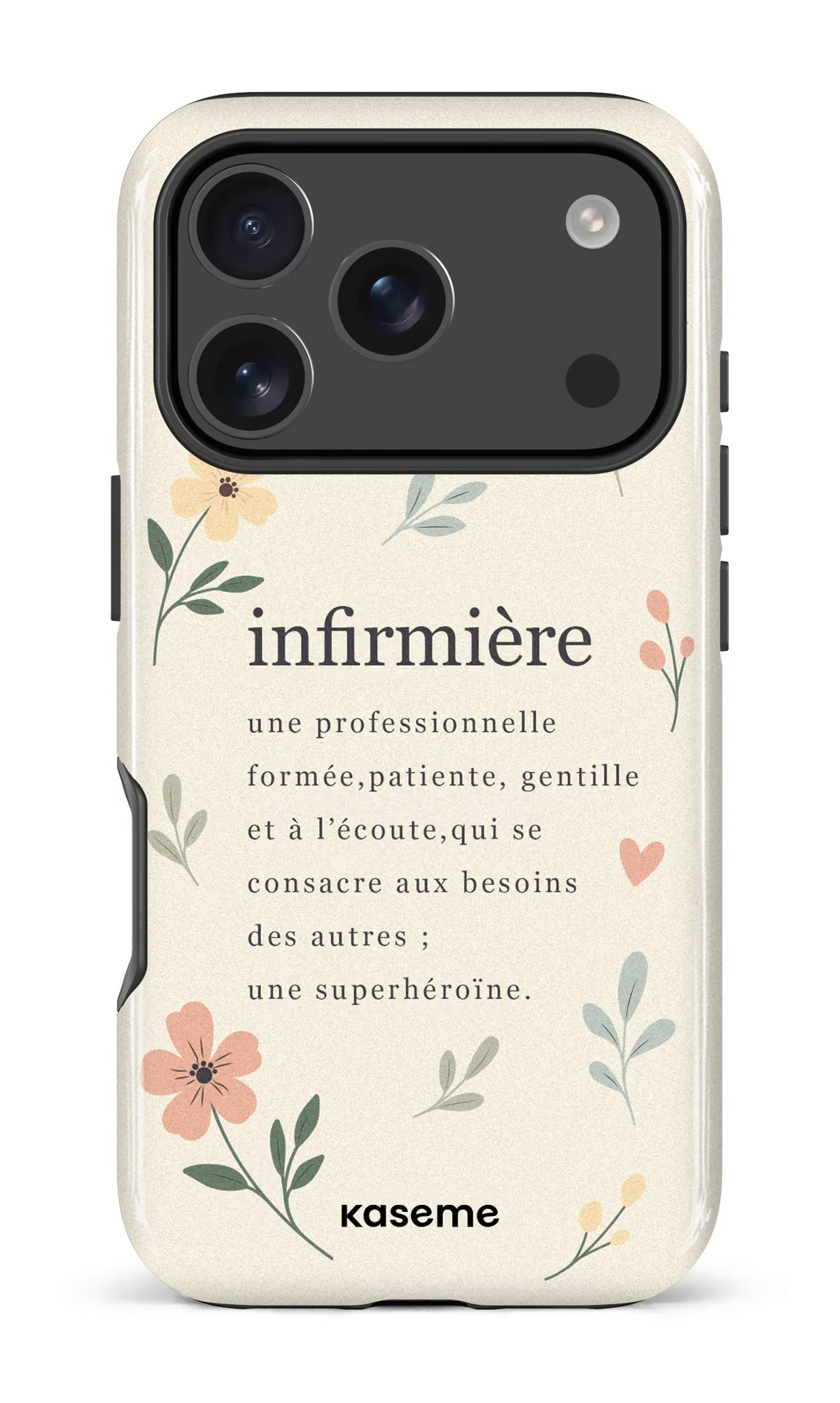 iPhone 18 Pro Impact Case De Tout Coeur Pink -
