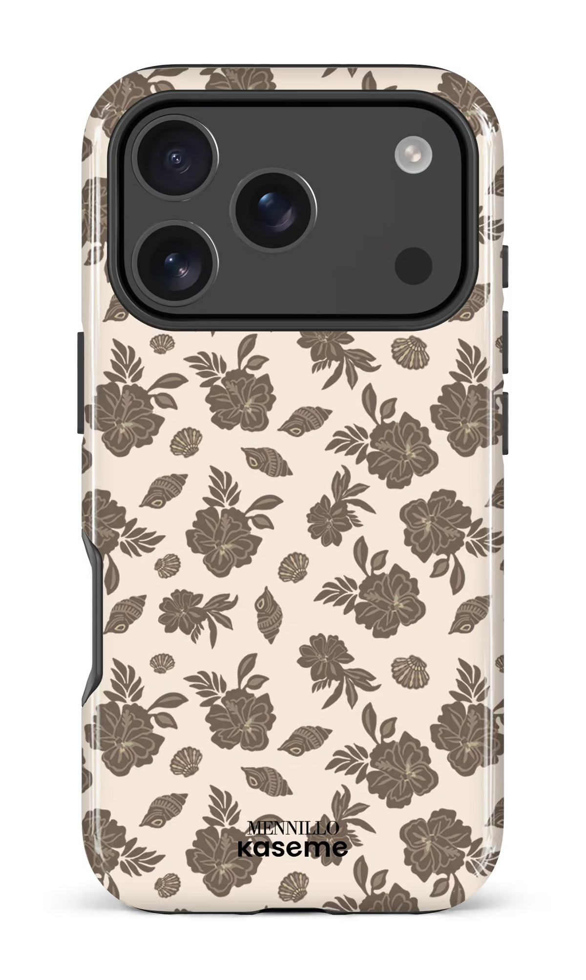iPhone 18 Pro Impact Case Floral Brown by Mennillo -