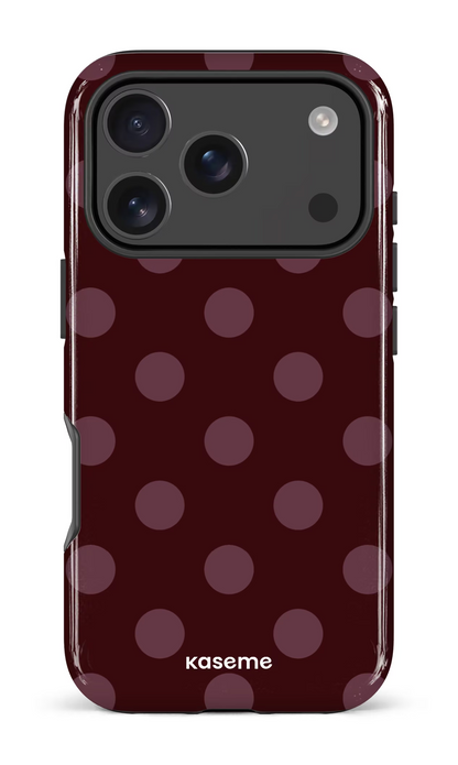 iPhone 18 Pro Impact Case La Drey Burgundy by Marina Bastarache -