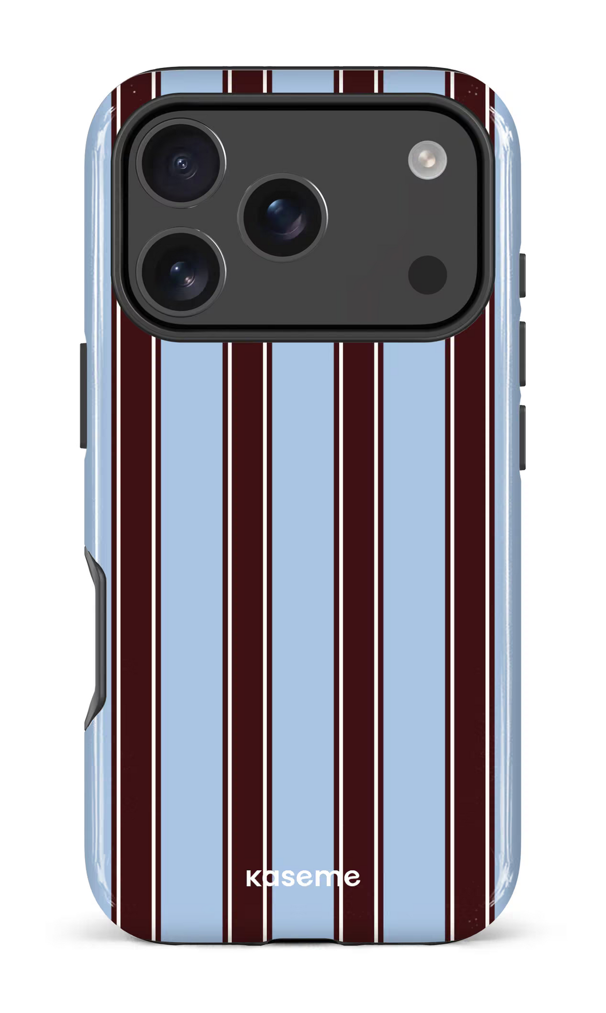 iPhone 18 Pro Impact Case La Linea Blue by Marina Bastarache -