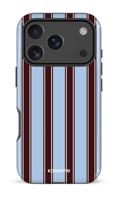 iPhone 18 Pro Impact Case La Linea Blue by Marina Bastarache -