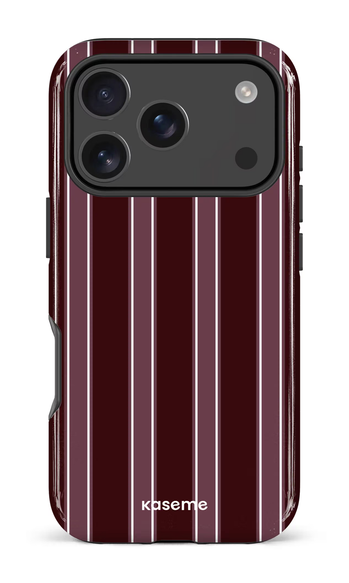 iPhone 18 Pro Impact Case La Linea Burgundy by Marina Bastarache -