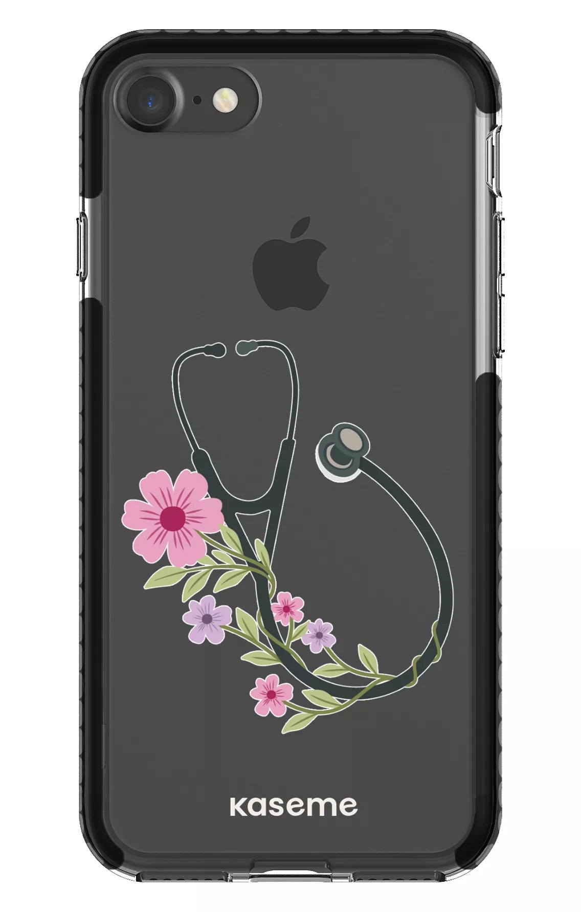 iPhone 7 Clear Case - Black Blossom Beat Clear Case -