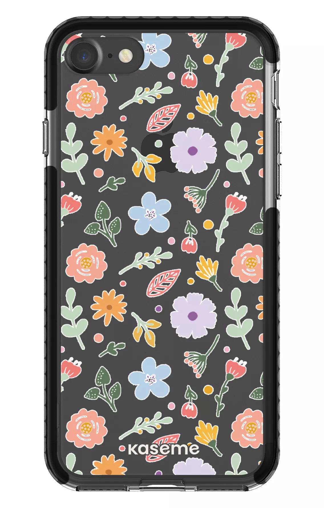 iPhone 7 Clear Case - Black Charm Clear Case -