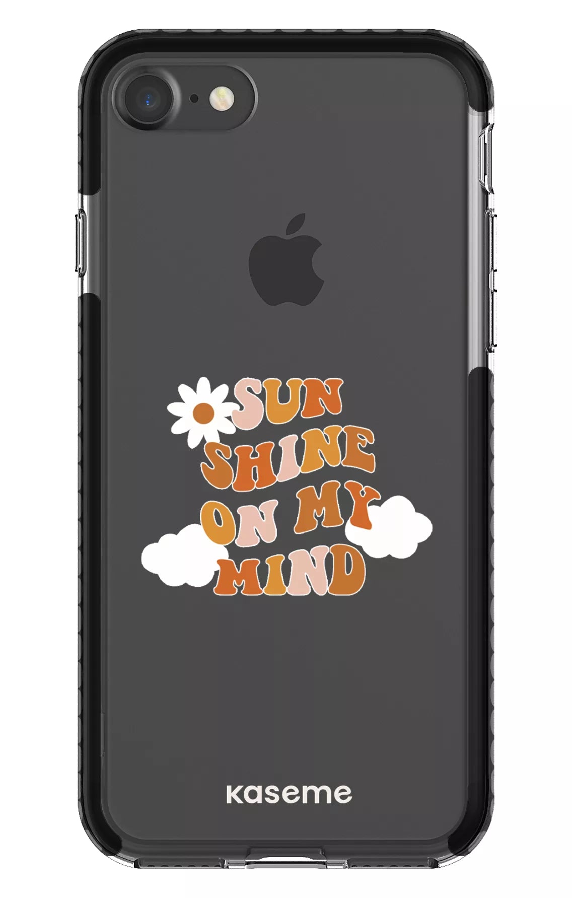 iPhone 7 Clear Case - Black Cheerful Clear Case -
