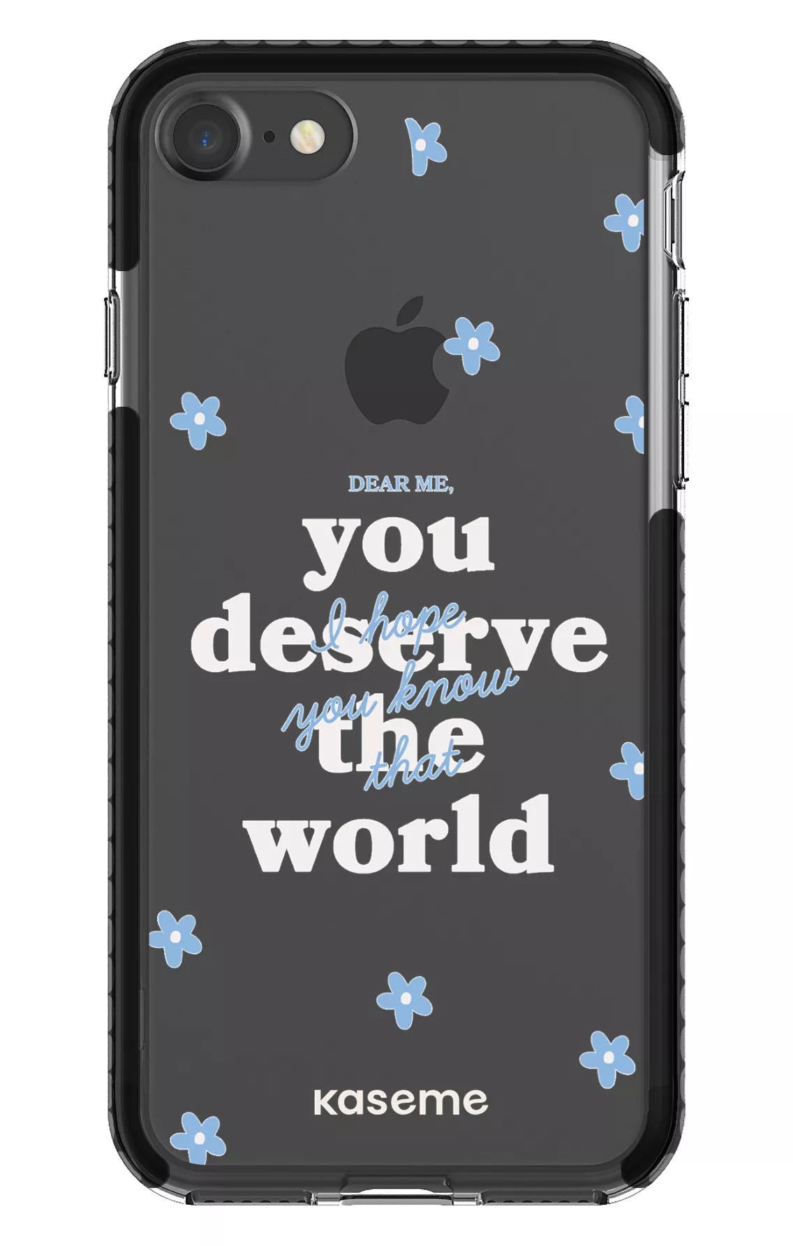 iPhone 7 Clear Case - Black Dear Me Clear Case -