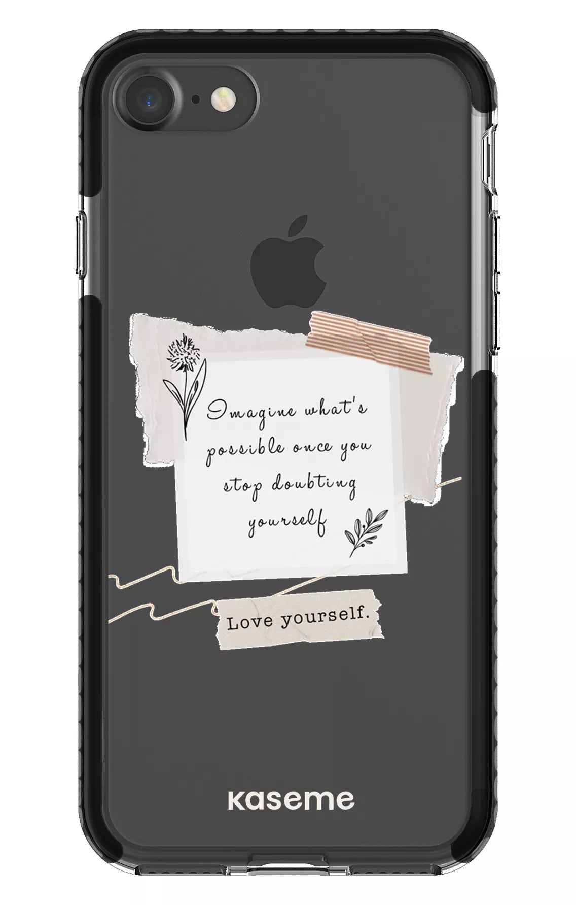 iPhone 7 Clear Case - Black Faith Clear Case -