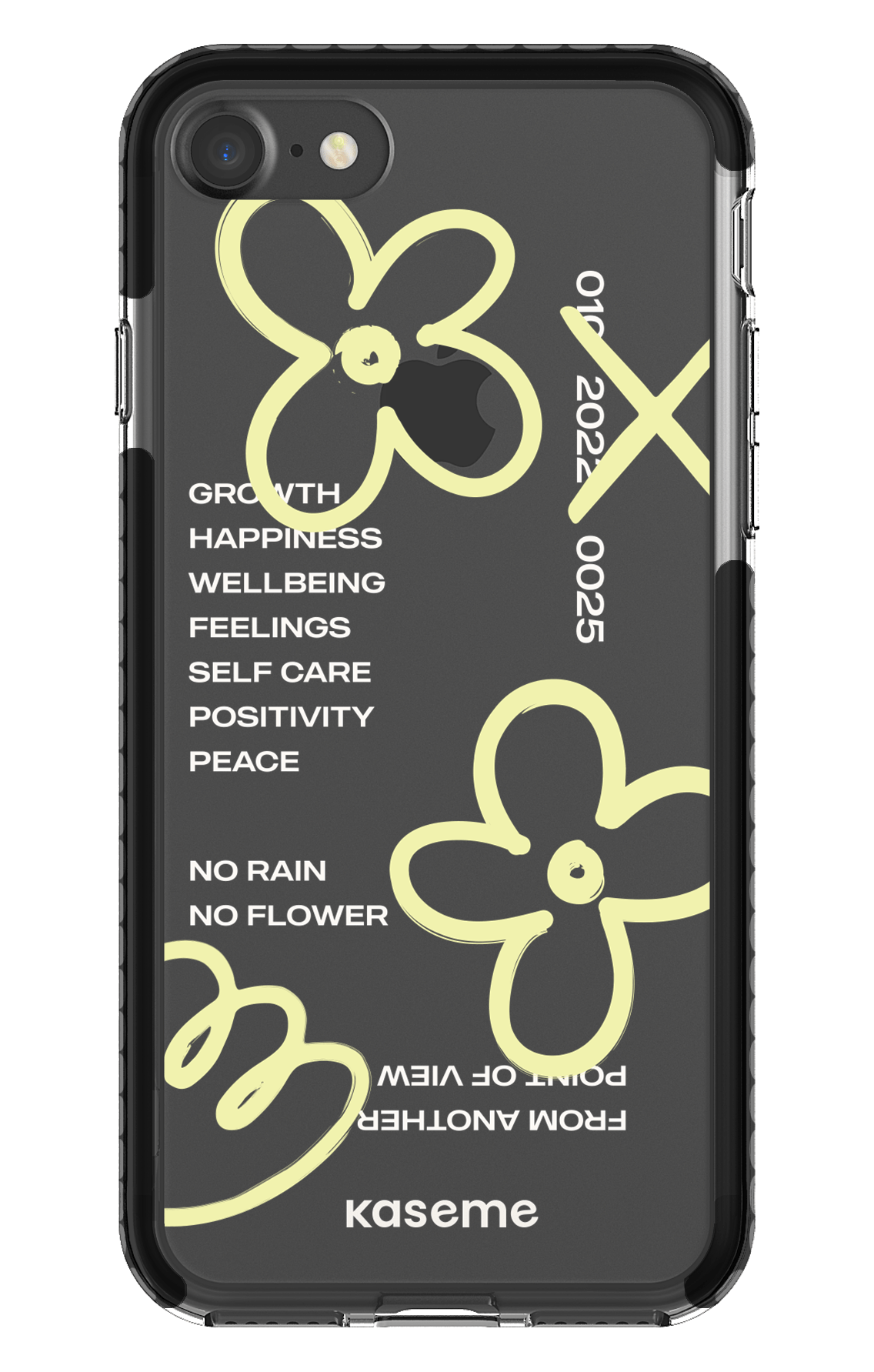 iPhone 7 Clear Case - Black Feelings Clear Case -