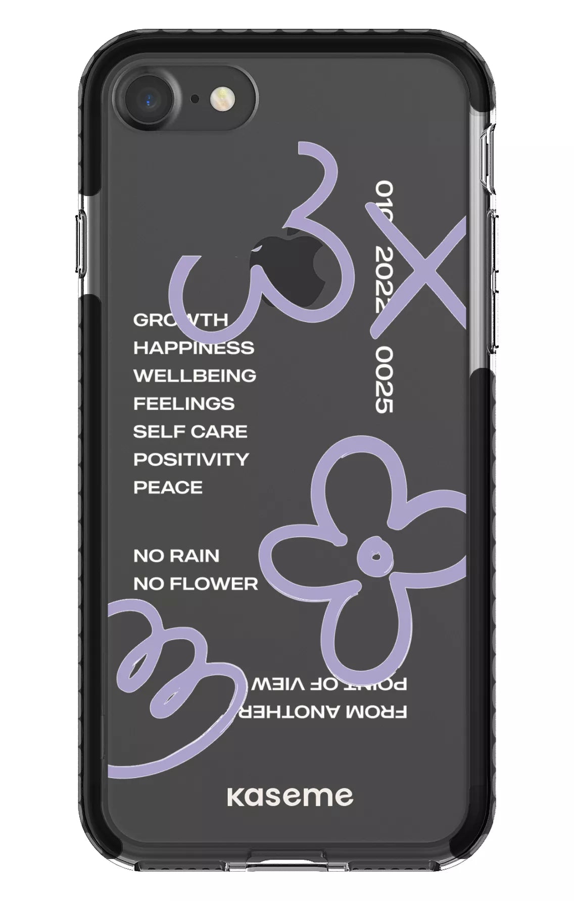 iPhone 7 Clear Case - Black Feelings purple Clear Case -