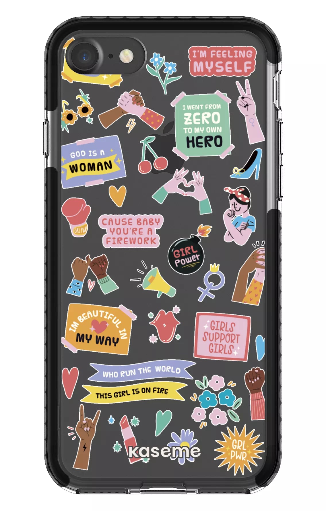 iPhone 7 Clear Case - Black Girl Boss Clear Case -