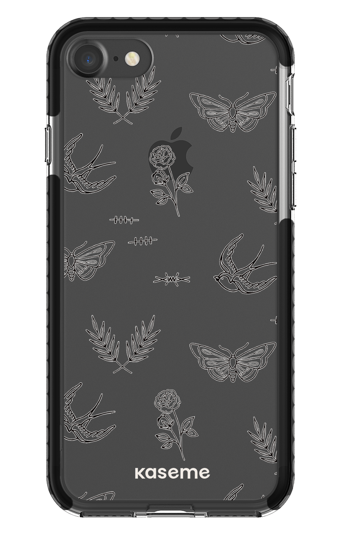 iPhone 7 Clear Case - Black Ink Clear Case -