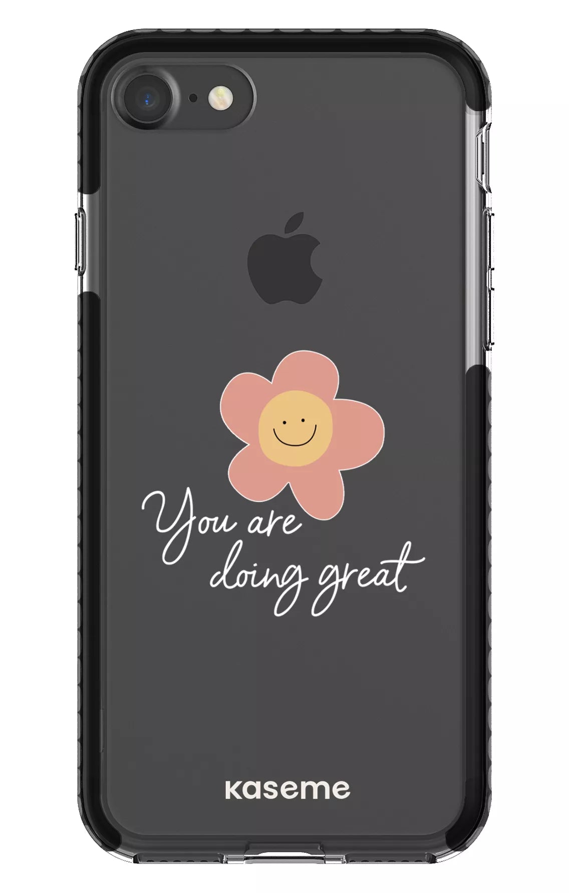 iPhone 7 Clear Case - Black Keep going Clear Case -