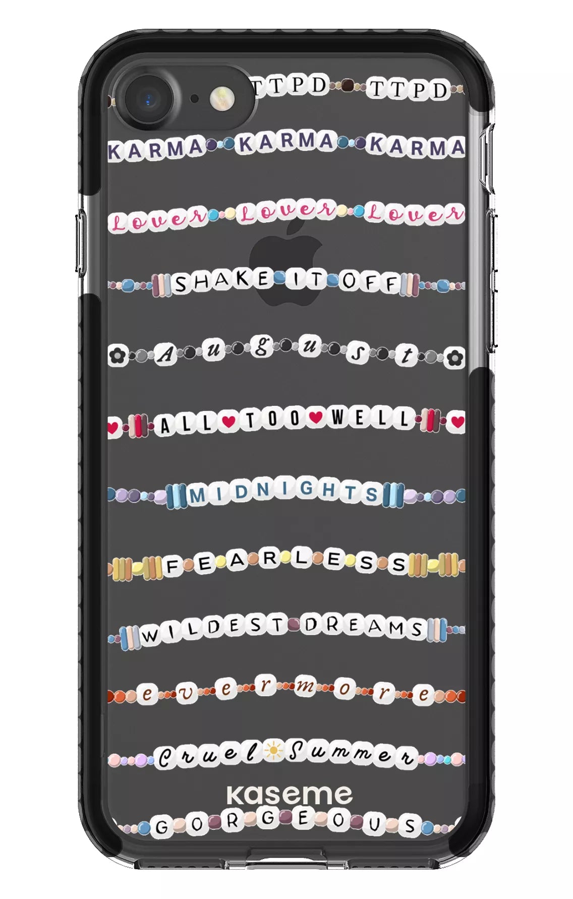 iPhone 7 Clear Case - Black Love Story Clear Case -