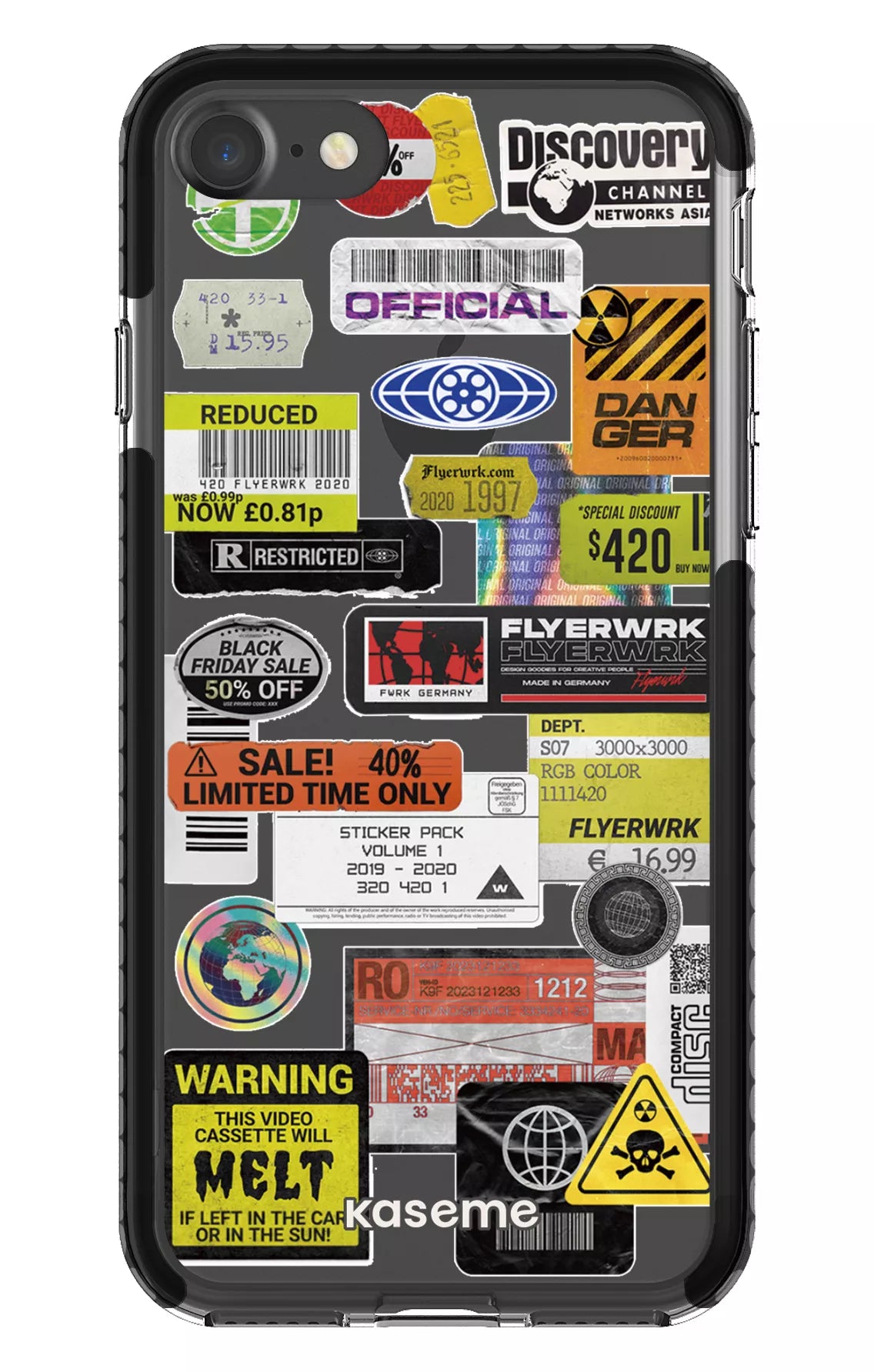 iPhone 7 Clear Case - Black Melt Clear Case -