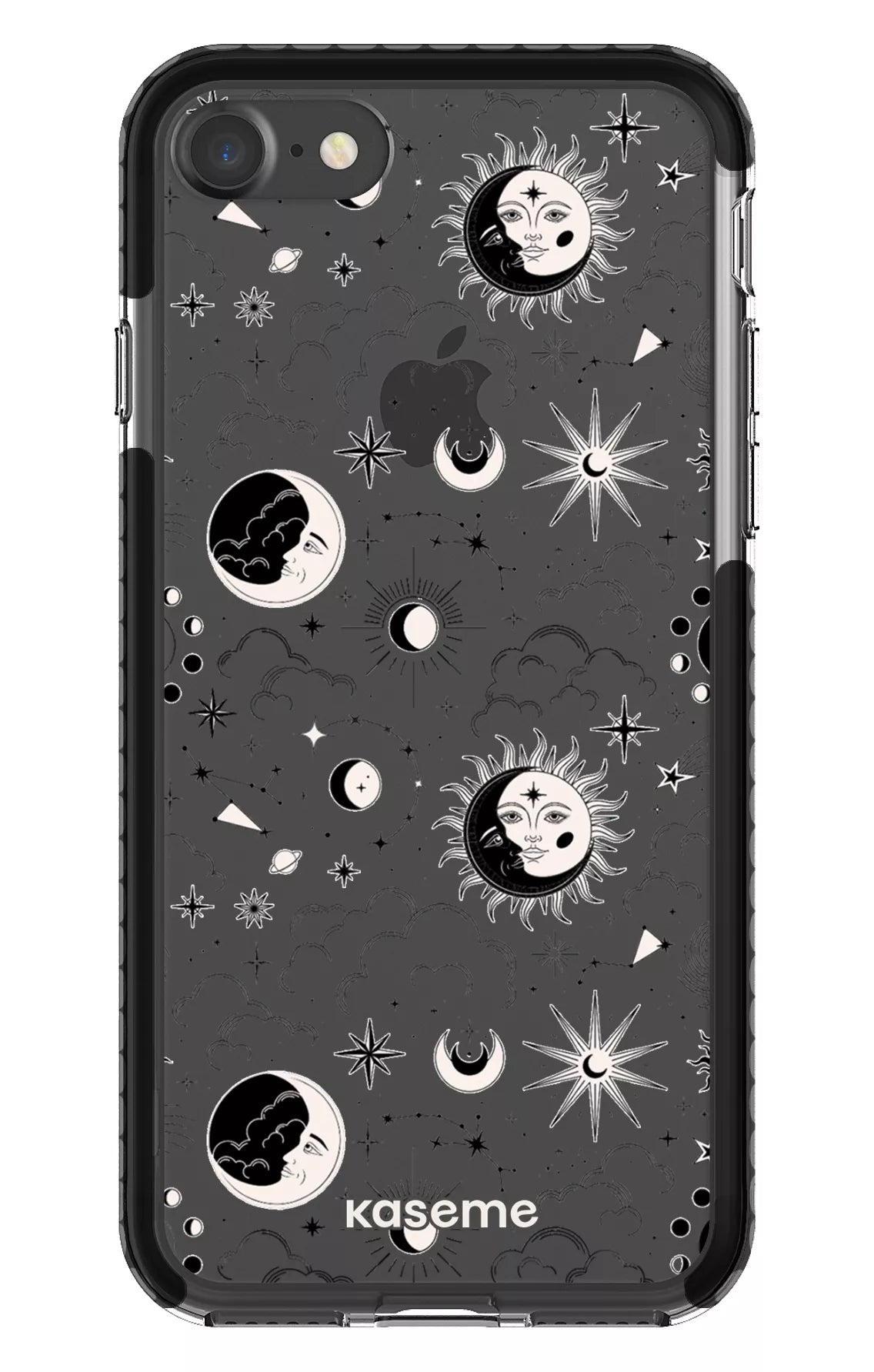 iPhone 7 Clear Case - Black Milky Way Black Clear Case -