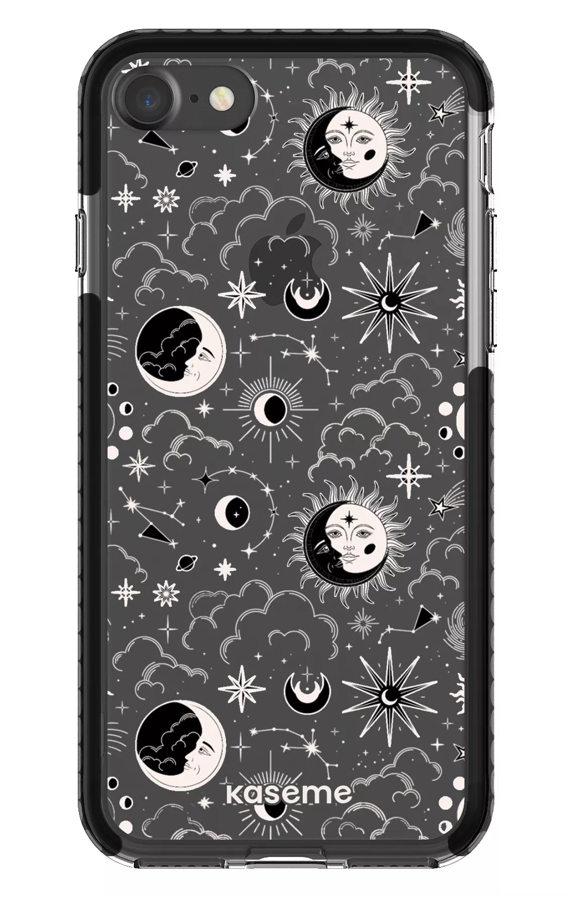 iPhone 7 Clear Case - Black Milky Way White Clear Case -