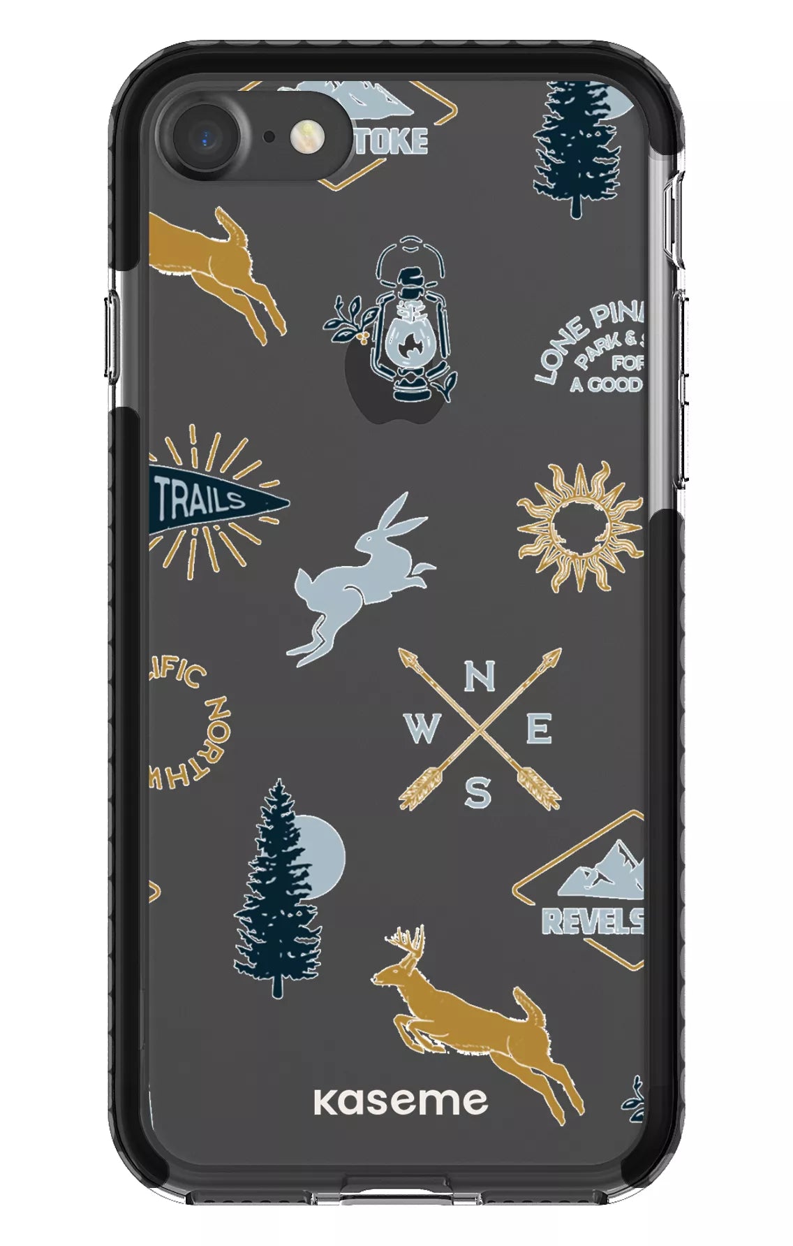 iPhone 7 Clear Case - Black Revelstoke white Clear Case -