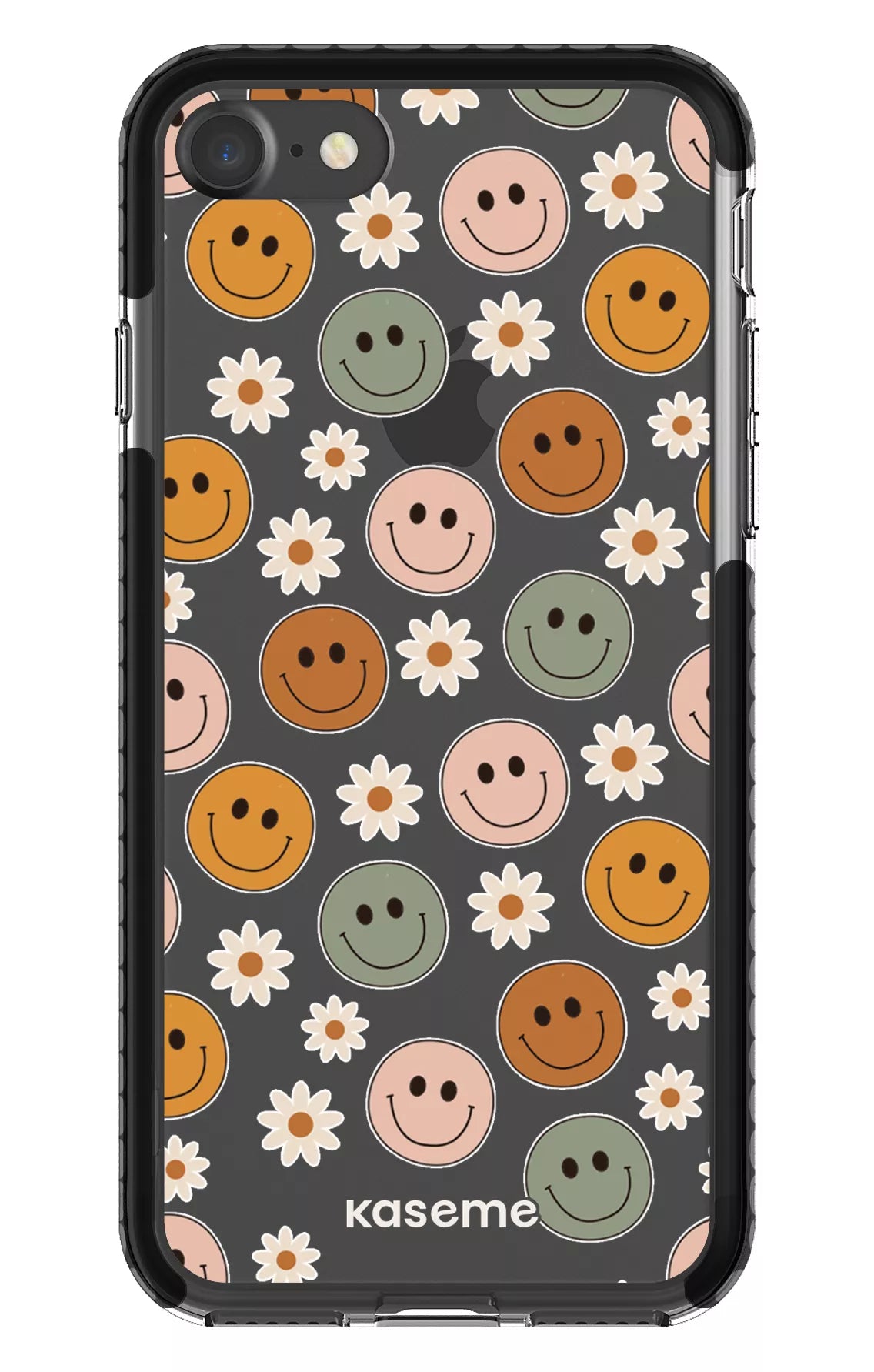 iPhone 7 Clear Case - Black Smirk Clear Case -