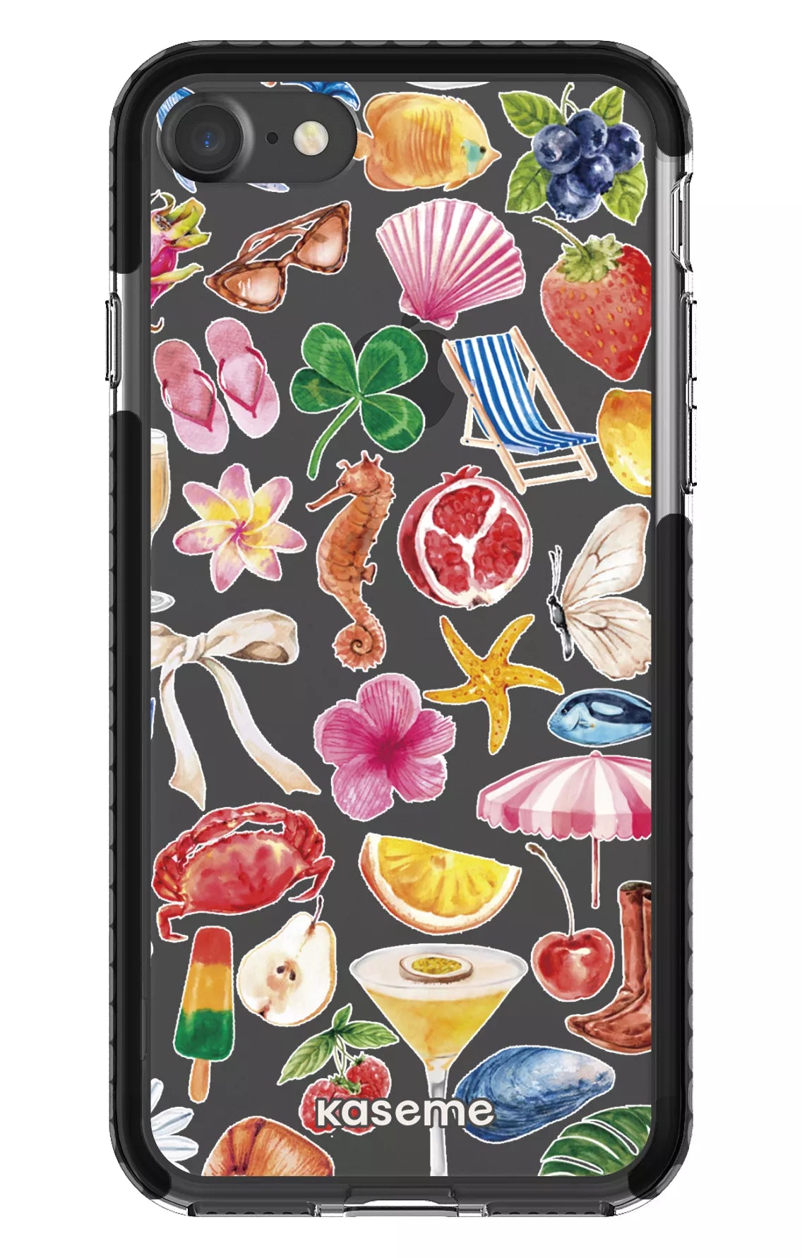 iPhone 7 Clear Case - Black St-Tropez Clear Case -