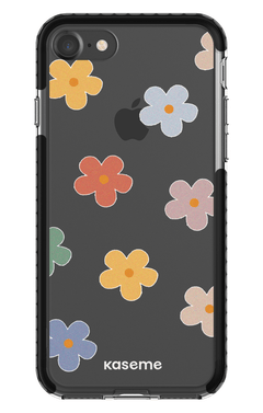 iPhone 7 Clear Case - Black Woodstock Big Clear Case -