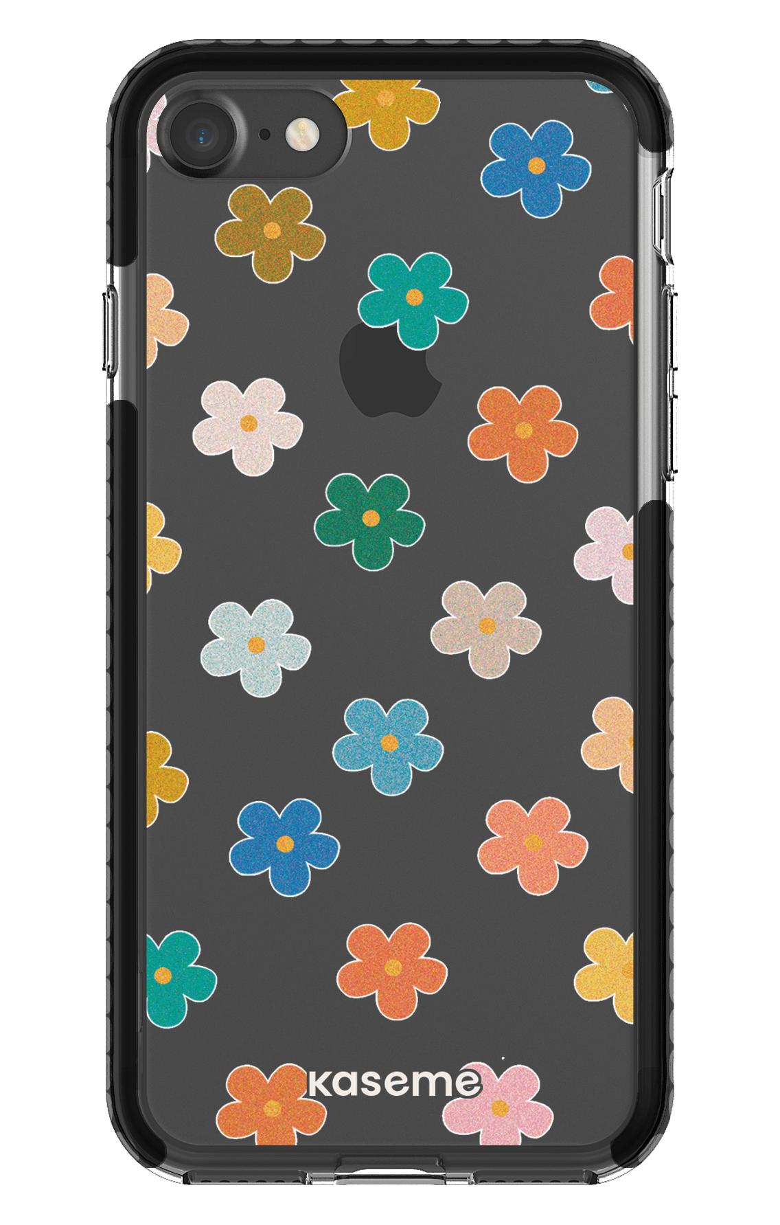 iPhone 7 Clear Case - Black Woodstock Clear Case -