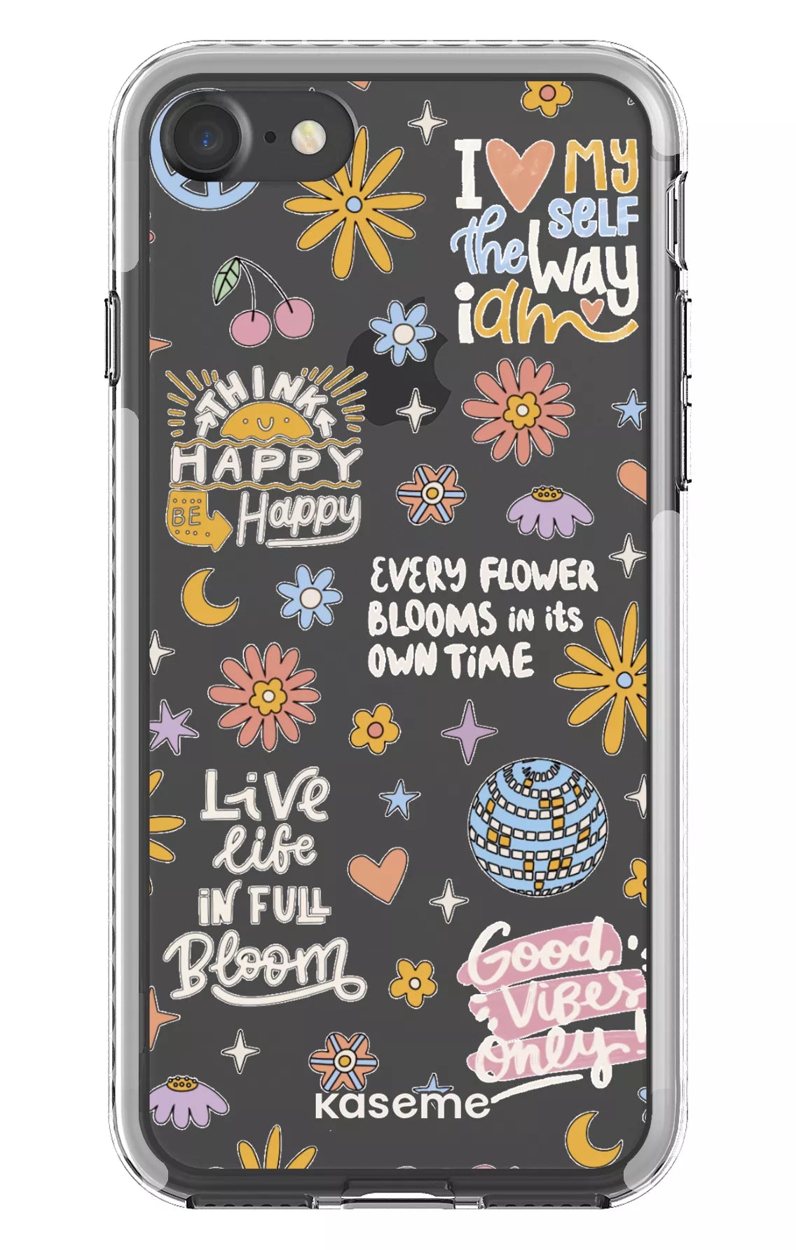 iPhone 7 Clear case - White Candid Clear Case -