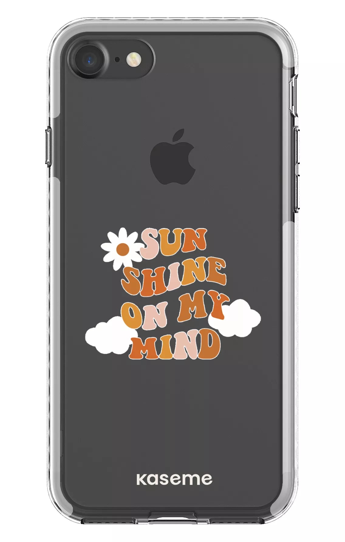 iPhone 7 Clear case - White Cheerful Clear Case -