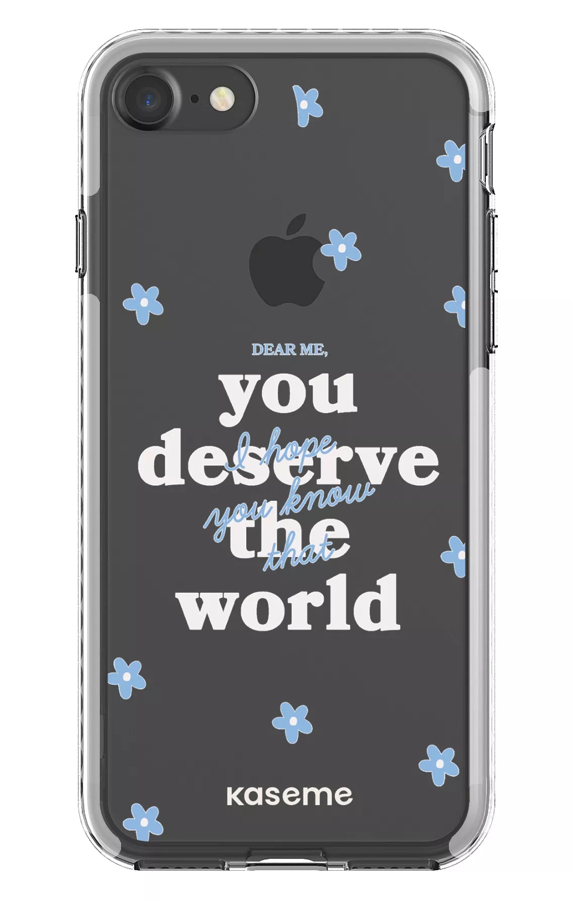 iPhone 7 Clear case - White Dear Me Clear Case -