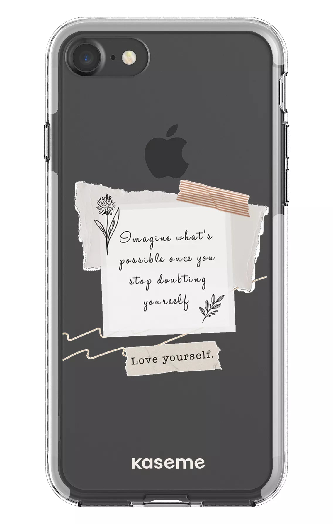 iPhone 7 Clear case - White Faith Clear Case -