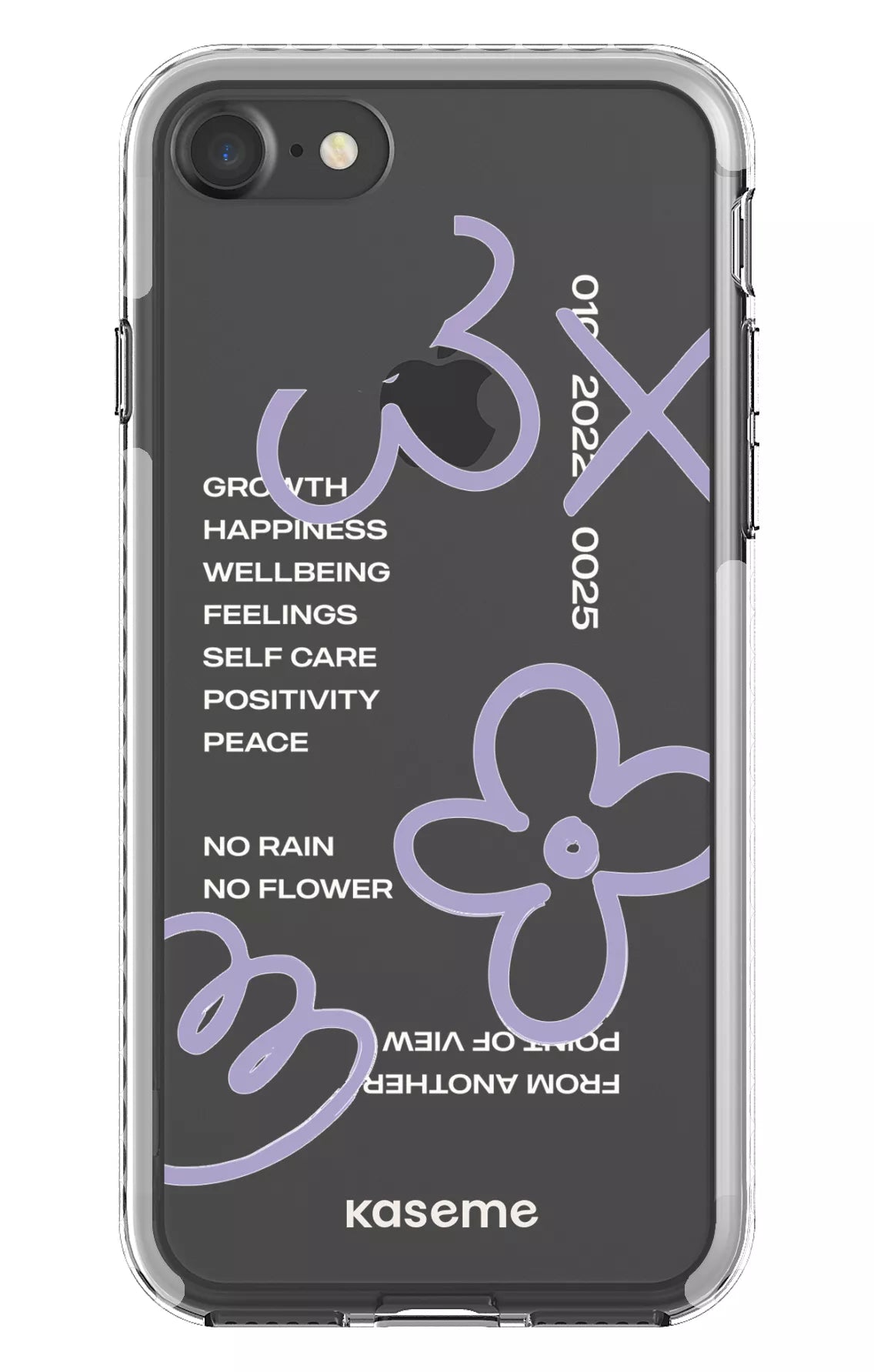 iPhone 7 Clear case - White Feelings purple Clear Case -