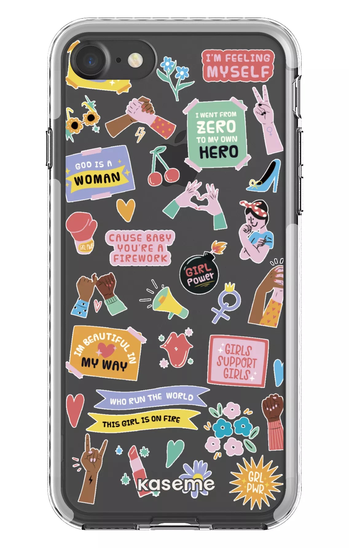 iPhone 7 Clear case - White Girl Boss Clear Case -