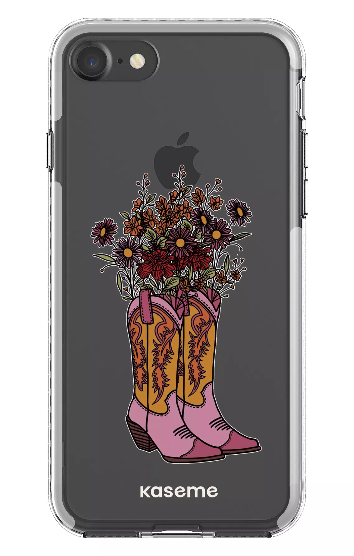 iPhone 7 Clear case - White Howdy Clear Case -