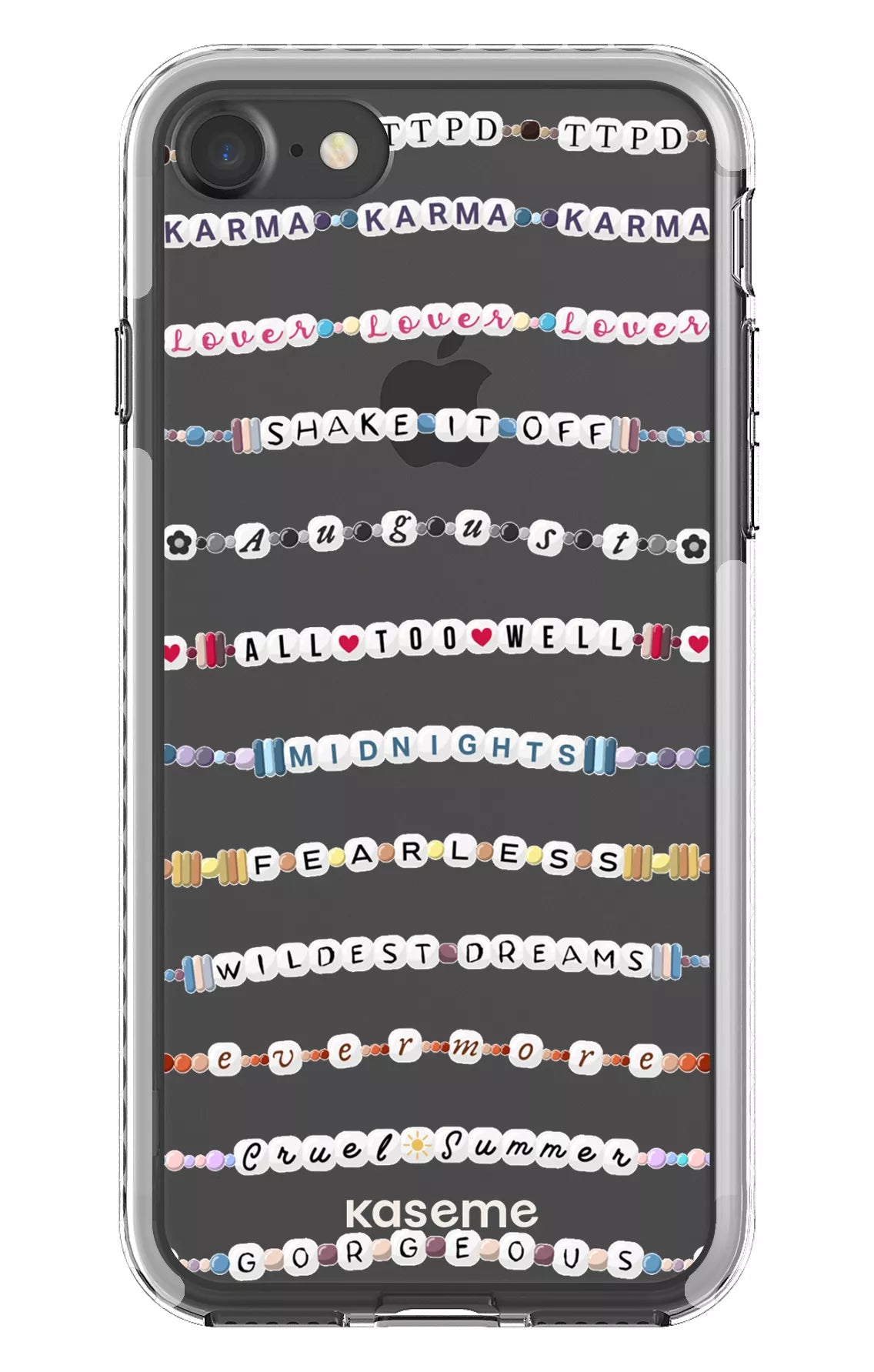 iPhone 7 Clear case - White Love Story Clear Case -