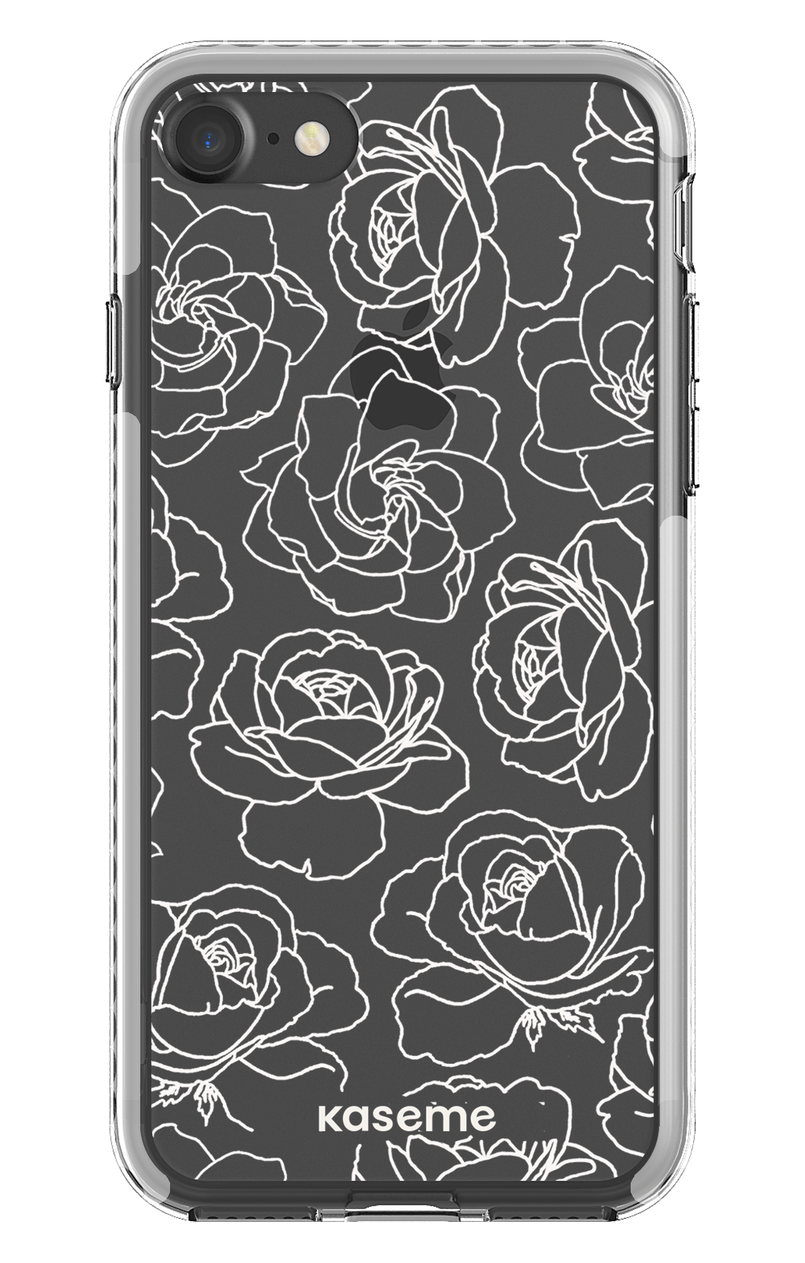 iPhone 7 Clear case - White Polar Flowers Clear Case -