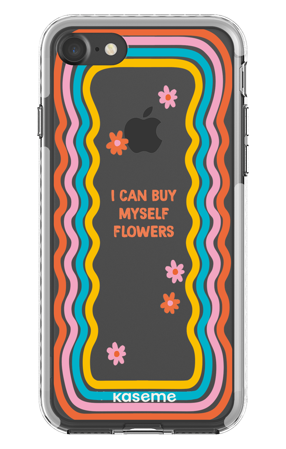 iPhone 7 Clear case - White She Can Clear Case -