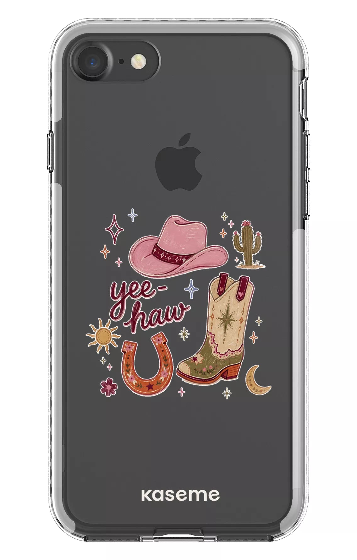 iPhone 7 Clear case - White Wild West Clear Case -