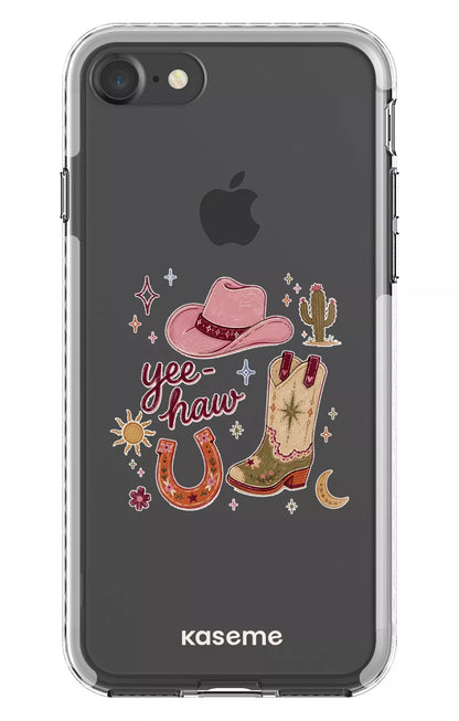 iPhone 7 Clear case - White Wild West Clear Case -
