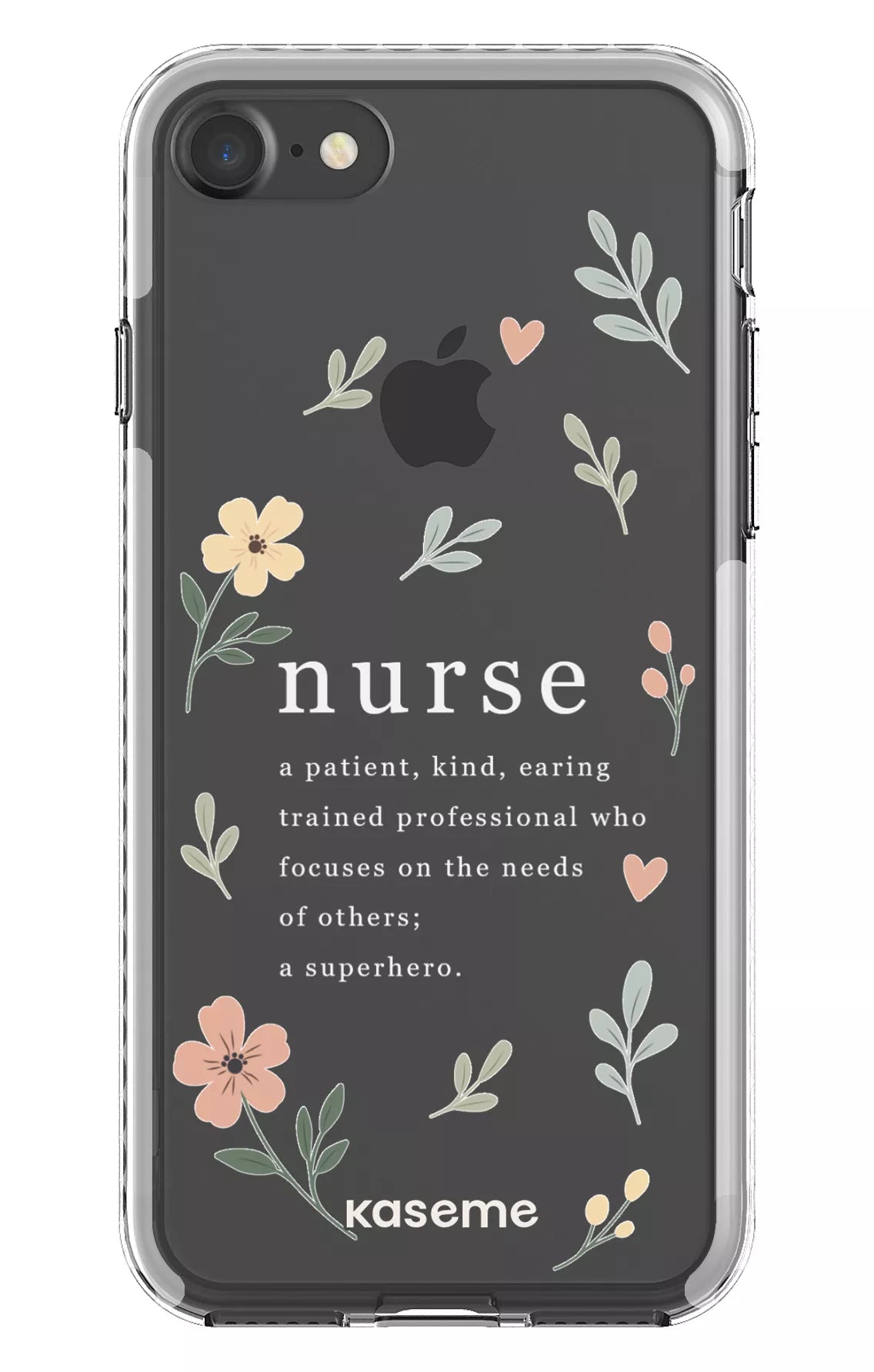 iPhone 7 Clear case - White With Heart Clear Case -