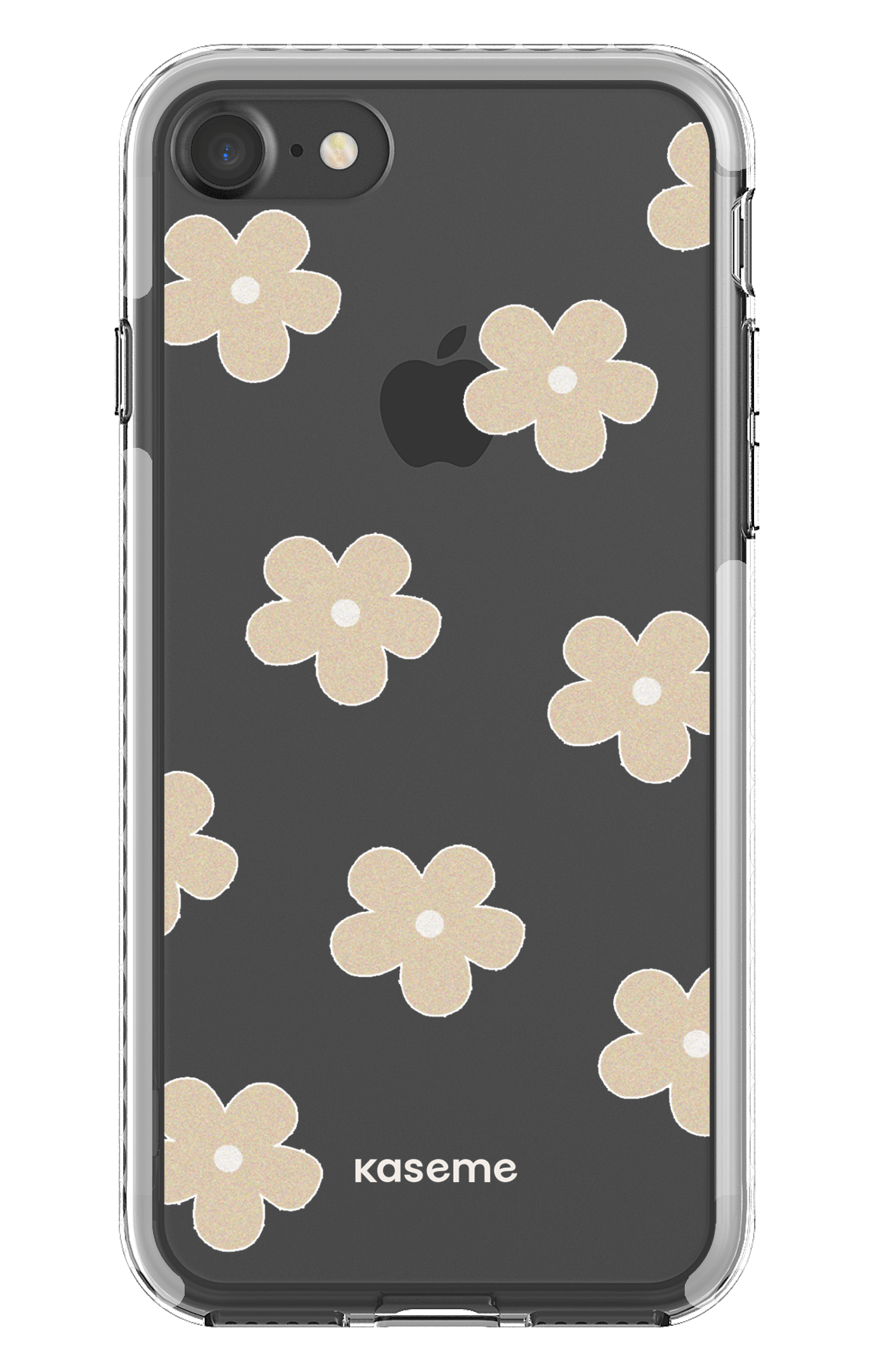 iPhone 7 Clear case - White Woodstock Beige Clear Case -