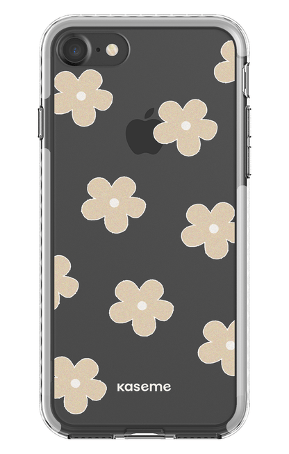 iPhone 7 Clear case - White Woodstock Beige Clear Case -