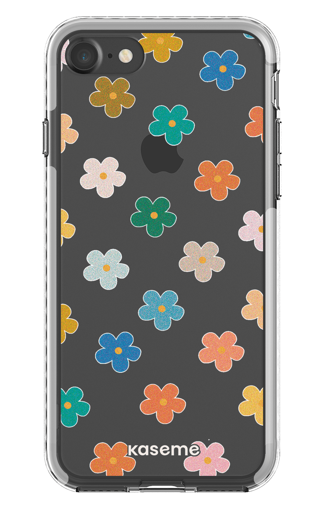 iPhone 7 Clear case - White Woodstock Clear Case -