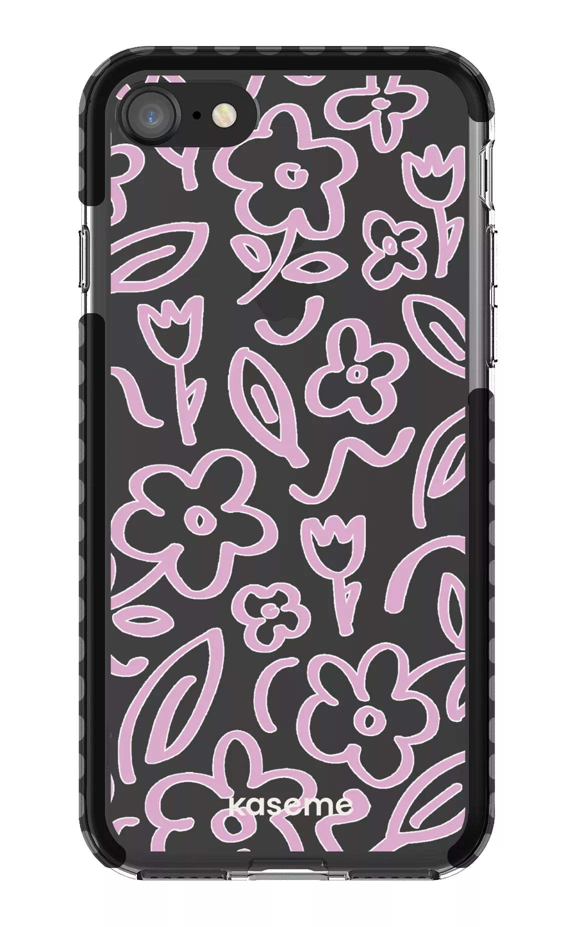 iPhone 8 Clear Case - Black Brooklyn pink Clear Case -