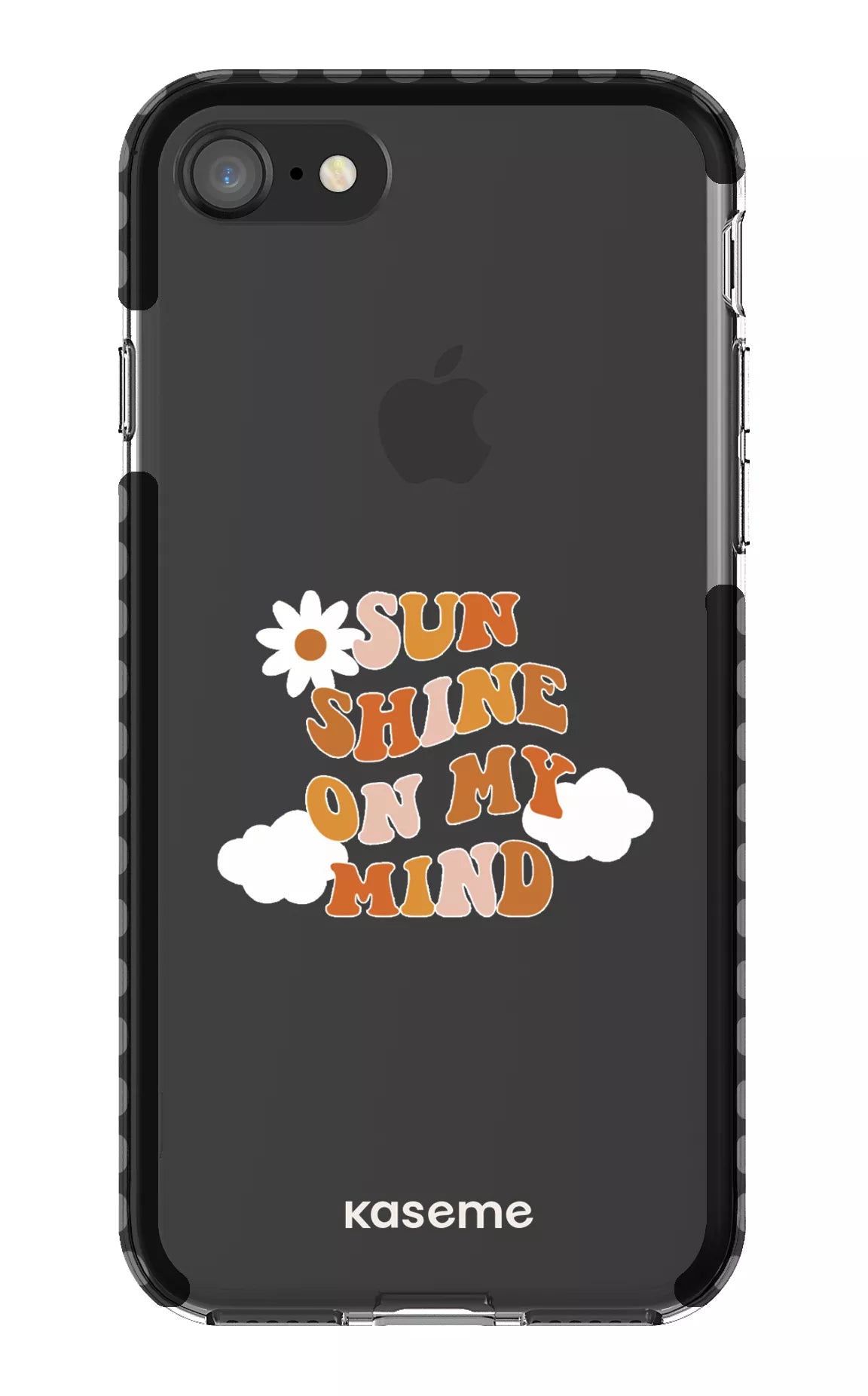 iPhone 8 Clear Case - Black Cheerful Clear Case -