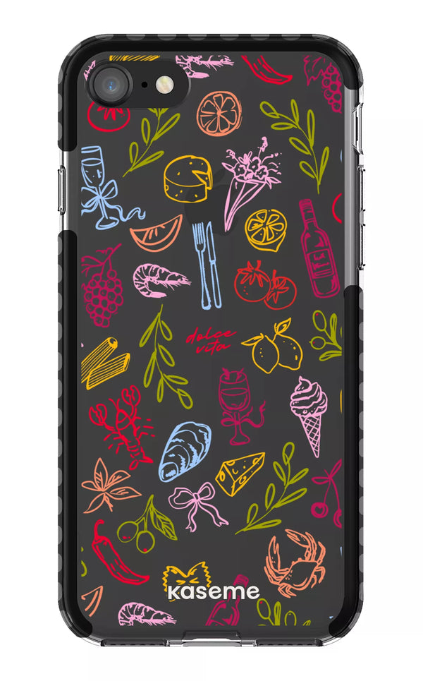 iPhone 8 Clear Case - Black Cucina Viva Clear Case -