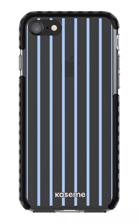 iPhone 8 Clear Case - Black Dolce Striscia Blue Clear Case -
