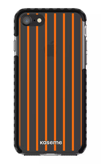 iPhone 8 Clear Case - Black Dolce Striscia Orange Clear Case -