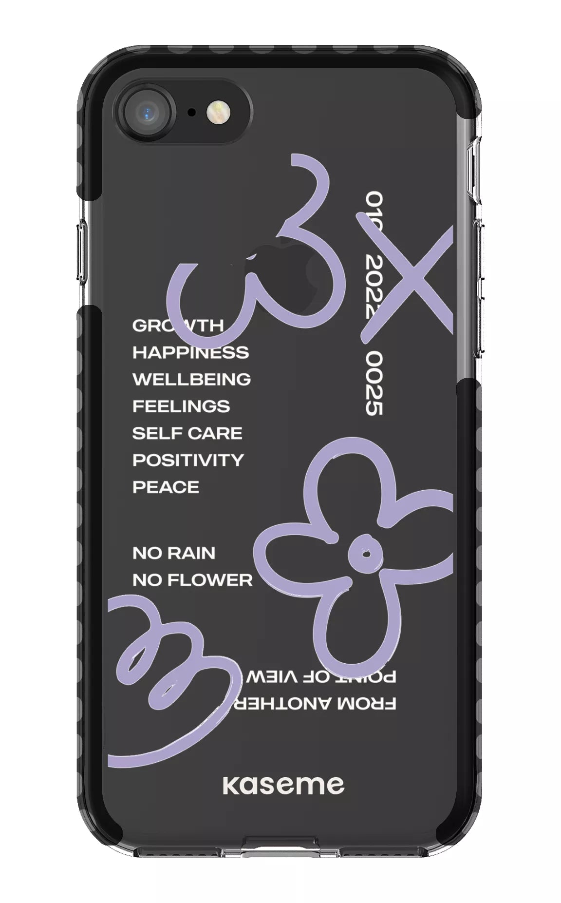 iPhone 8 Clear Case - Black Feelings purple Clear Case -